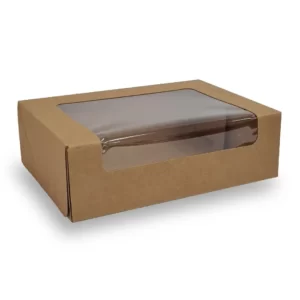 CAJA KRAFT CON VENTANA 1200cc